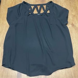 Torrid Top Black with cutouts
